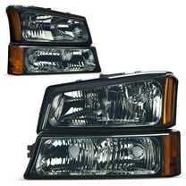 RVNI For 2003-2006 Chevy Silverado Avalance 1500 2500 3500 Smoke Headlights Assembly