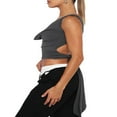 thumbnail image 2 of OUSITAID Womenacute;s Summer Mini Skinny Vest Solid Color Sleeveless Backless Deep V Neck Crop Tops, 2 of 4