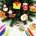 thumbnail image 2 of Shoreew 12 Pcs Wooden Christmas Ornaments to Paint DIY Blank Unfinished Wood Reindeer Santa Claus Christmas Tree Bell Wreath Cutouts for Winter Hanging Decorations, 2 of 7