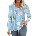 thumbnail image 2 of Aloohaidyvio Long Sleeve Tops,Women's Casual Long-sleeved Loose Round Neck Non-positioned Printed Top, 2 of 5