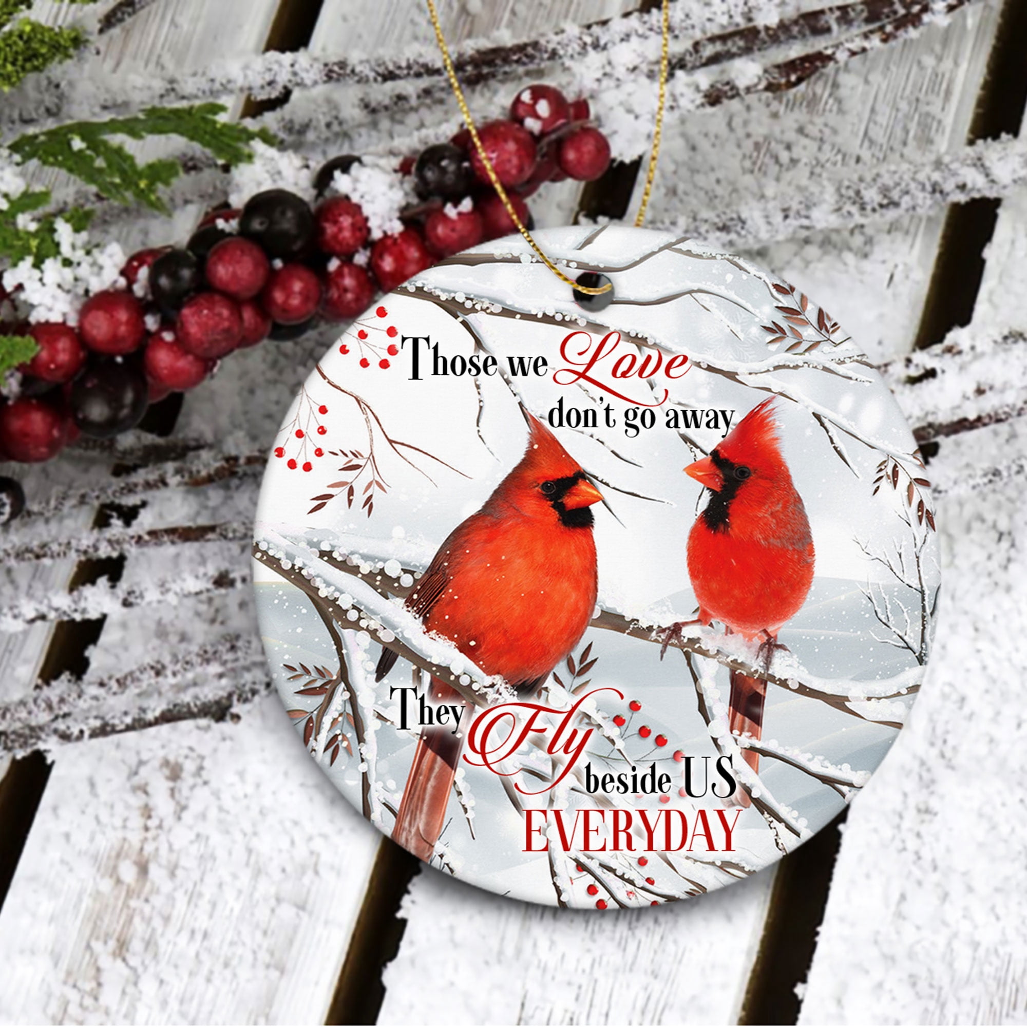 Cartello Acrilico A Forma Di Cuore 'Those We Love Don't Go Away' - Ricordo Con Angelo Cardinale Rosso - Regalo Commemorativo - 5