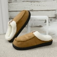 thumbnail image 2 of Slippers for Women Men Indoor and Outdoor with Fleece Lined Casual Cozy Warm Winter Fleece Lined Fuzzy Scuff Suede Clogs Slides Slip-On Booties Wide Width, 2 of 3