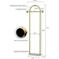 thumbnail image 6 of Gold Coat Rack, Modern Garment Rack with Marble Base, Heavy-duty Clothing Racks Freestanding, Can Hang Clothes, Hat, Scarf, Organize Shoes 19.7" W, 6 of 9