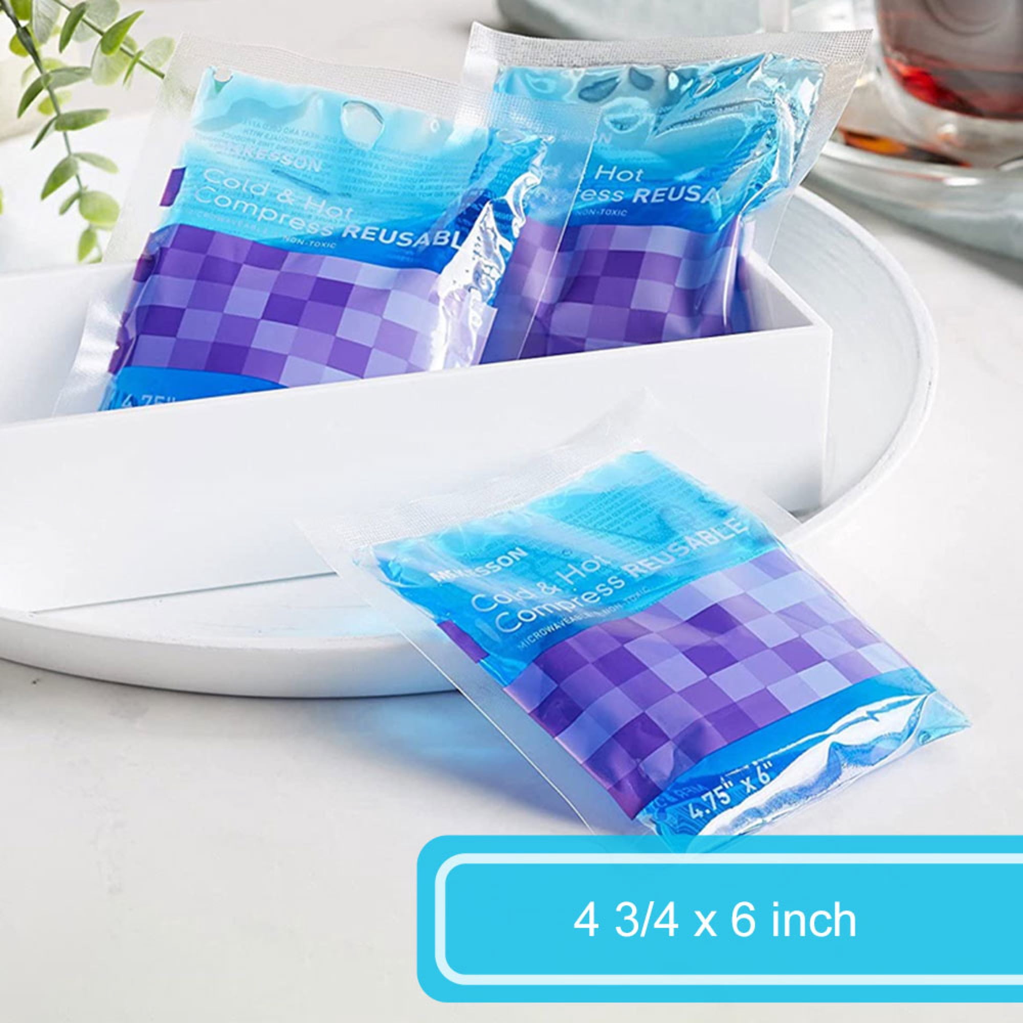 McKesson Hot and Cold Pack, Reusable Gel Compress for Injury, 4 3/4 in x 6 in, 1 Count, 24 Packs, 24 Total