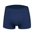 thumbnail image 2 of Jinhomg Briefs for Men Lightweight Breathable Cotton Underpants Casual Comfy Solid Elastic Waistband Underwear Boxers Daily Wear Blue L, 2 of 4