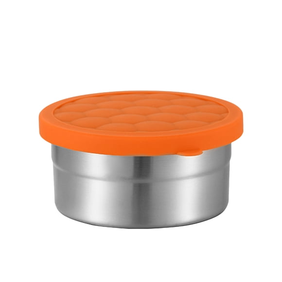 Fiudx Recipientes de Acero Inoxidable para Refrigerios, Caja Bento Hermética con Tapa, Contenedor Reutilizable para Almacenar Alimentos, Ensaladera Portátil, Diseño Compacto, Apto para Lavavajillas,