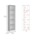 thumbnail image 2 of 3 Piece Bookshelves and Bookcases Set, 67" Wide Storage Organizer Shelf with 13 Shelves and Two-Door Cabinet, Tall Bookcase Home Decor Furniture for Home Office, Living Room, White, 2 of 7