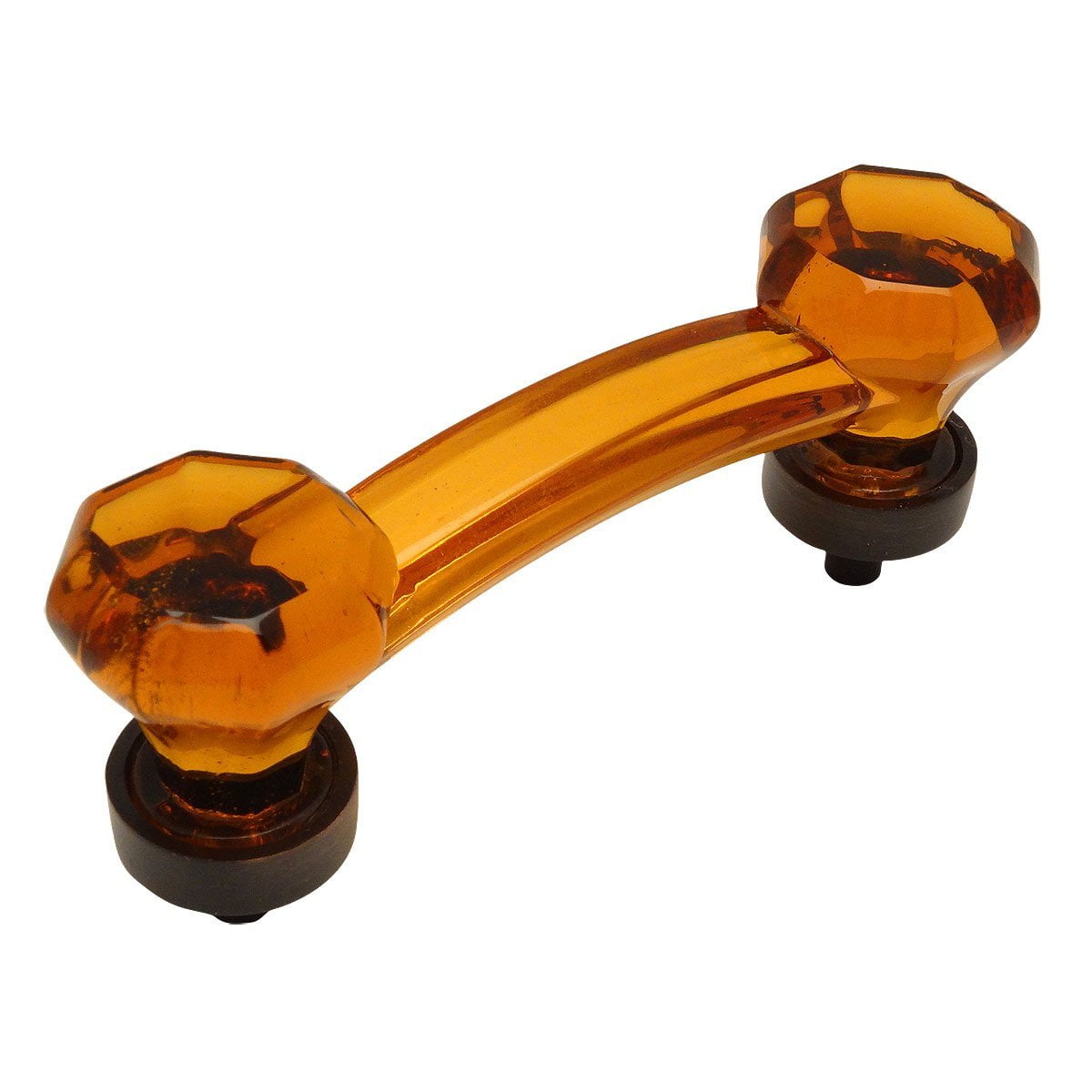 Cosmas Oil Rubbed Bronze w/ Amber Glass Cabinet Knobs Hardware 20 Packs 