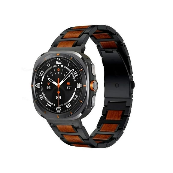 Wooden stainless steel strap suitable for Samsung Galaxy Watch Ultra 47mm, comfortable bracelet and bracelet for Galaxy Watch Ultra 47mm
