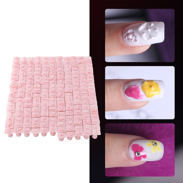 Estampado de Arte de Unas en 3D, Diferentes patrones manicura de bricolaje Hermoso Estampador de arte de Umas exquisito que se crea rápidamete para el salón de ultas