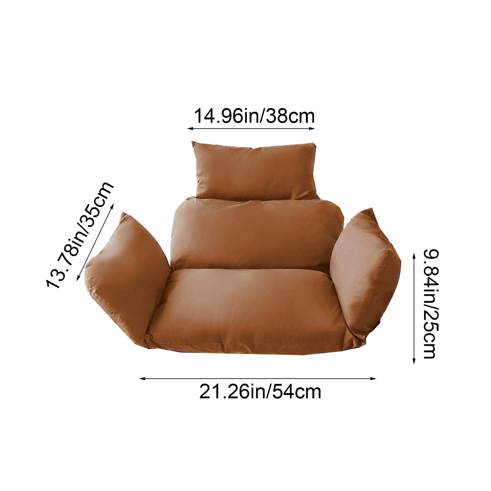 LEHOZIHEQ Chair Cushion, Outdoor Hanging Egg Chair Cushion Replacement, Indoor Outdoor Hammock Basket Swing Cushion with Headrest