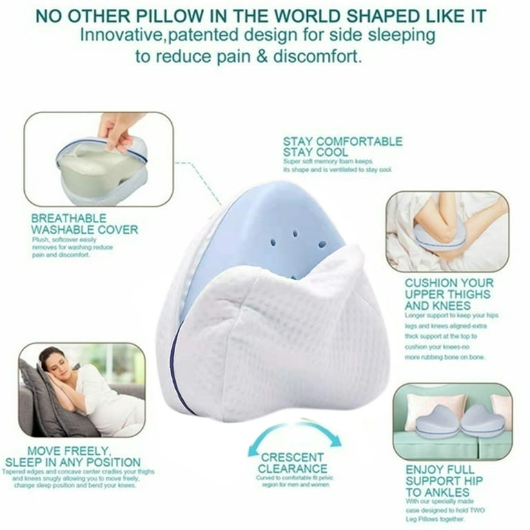 Memory Foam Relief Sciatica Pain Sleeping Leg Pillows Knee Support Cushion