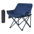 thumbnail image 2 of Asiento de mochilero de silla de campamento portátil para acampar actividades al aire libre Azul profundo, 2 of 8