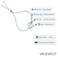 thumbnail image 4 of Vir Jewels 1/20 CTTW Diamond Bolo Bracelet .925 Sterling Silver Leaf Adjustable Length Female Adult, 4 of 7