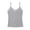 A1 Grey, variant on Women's Built in Bra Tank Top, Summer Ribbed Camisole with Adjustable Spaghetti Straps, Casual Sleeveless Cami Shirt for Lounge, Yoga and Layering White 2XL