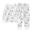 thumbnail image 4 of Shadoumai Halloween Pajamas Long Color Me for Cute Graphic Print Diy Hand Painted Pjs Fashion Long Set Sleepwear Shirt and Pant Matching 2 Piece Pajama Outfits, 4 of 8