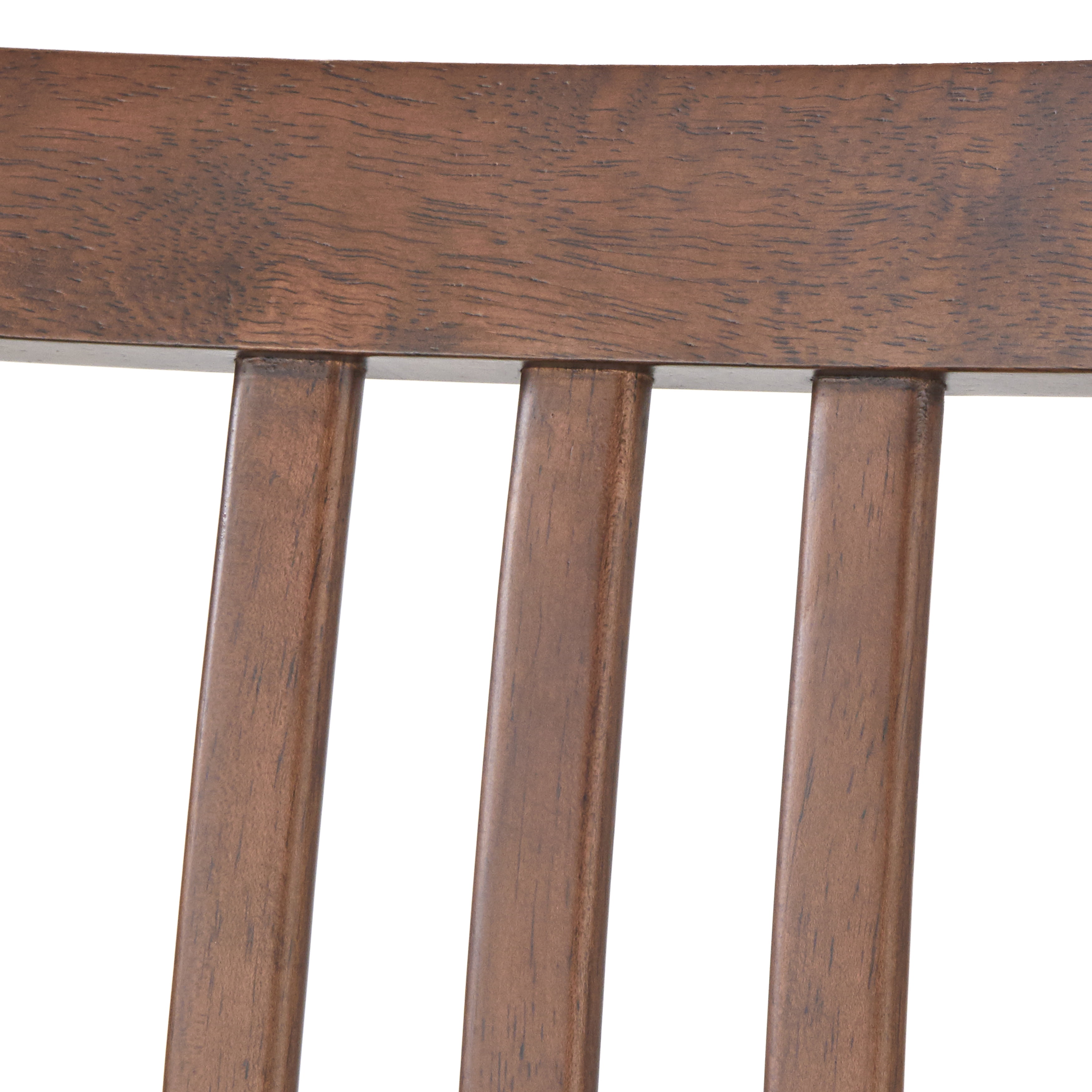 TMS Trita 38" Round Indoor Dining Table with Glass Top, Walnut