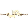 Personalized Planet Women's Gold over Sterling Silver Number Bracelet, 6"