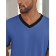 thumbnail image 4 of Ekouaer Men's Pajama Sets Shorts Short Sleeve Pj Sets Loungewear Lightweight Lounge Sets with Pockets, 4 of 6