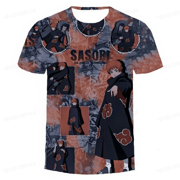Naruto dibujos animados japoneses moda Casual niños ropa para niños niño bebé 3D impreso manga corta camiseta Top ropa 2023160 Gao Jinjia LED