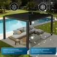 thumbnail image 6 of Sunmthink 13x10 Metal Pergola with Adjustable Roof,Patent Structure for Easy Assembly,For Patios and Gardens, 6 of 8