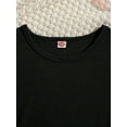 thumbnail image 3 of T-Shirt à Imprimé Espace pour Enfants, Col Rond, T-Shirt en Coton Décontracté, Tissu Tricoté Extensible Moyen, Coupe Régulière pour Garçons, Motif Alphabet, pour Printemps/été/automne - T-Shirt à Manches Courtes Col Rond Noir pour Garçons, 3 of 6