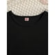 thumbnail image 3 of Girls' Casual Crew Neck Medium Stretch Knit Tops, Alphabet Print, Soft and Comfortable, Cartoon, Cute, for Summer, Spring, Fall, 3 of 6