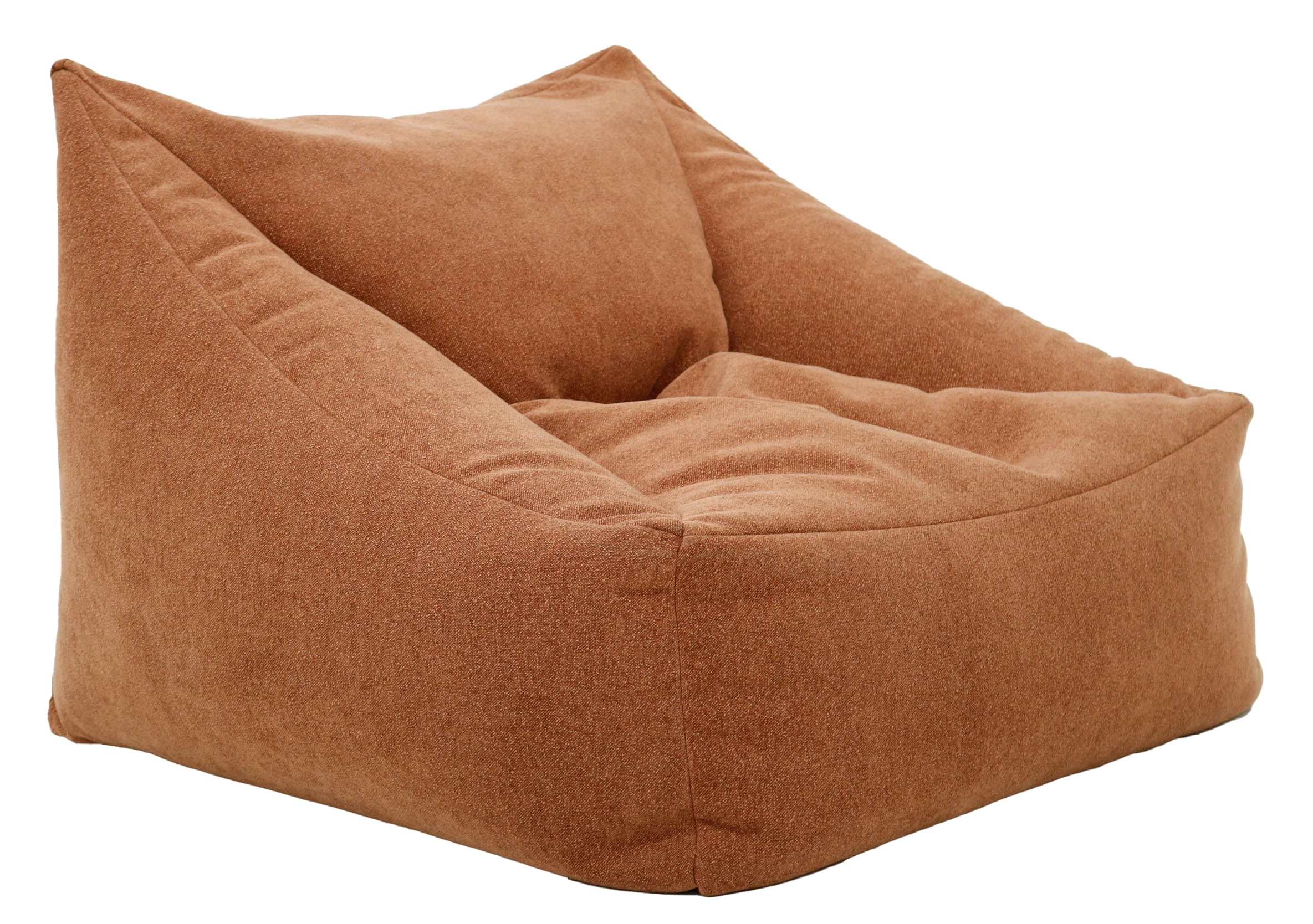 Overman USA Cooper Soft Filled Dorm Bean Bag Chair - Chloe Clay