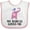 White and Pink, variant on Inktastic Grandchild My Babcia Loves Me Girls Baby Bib