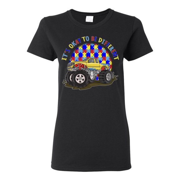 Wild Bobby Its Okay to Be Different | Truck Autism Awareness Women Graphic Tee