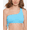 Blue, variant on Womens Solid Ribbed Bikini Swim top