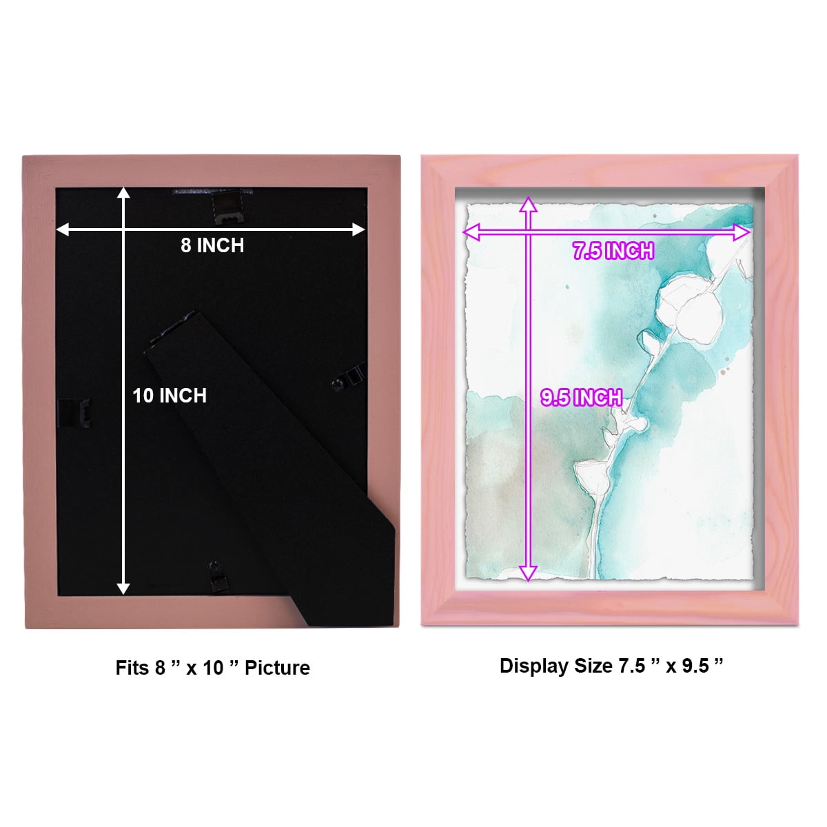Ginkgo on Dusty Teal VII - Framed Print w/glass - Sunset Pink