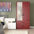 thumbnail image 3 of Woodpeckers Furniture And Mattress Mirrored Wardrobe with Drawers (Mahogany), 3 of 3