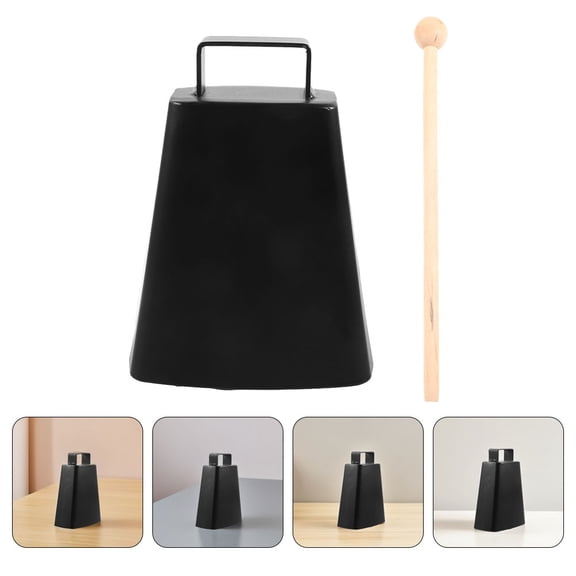 HONMEET 2 Sets Iron Cowbell with Handle and Stick for Percussion Music Instruments and Band Accessories