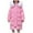 Pink, variant on Winter Thickened Down-filled Windproof Hooded Jacket with Large Collar Casual Mid-length Parkas Outerwear for Kids Perfect for Outdoor Activities and Everyday Wear Pink 10-11Years