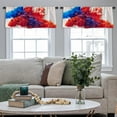 thumbnail image 5 of LALILO Kitchen Curtain Valance Watercolor Mandala Lace Rod Pocket Window Curtain 52"x 18" Set of 2, 5 of 7