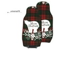 thumbnail image 6 of KAKALAD Merry christmas polar bear plaid Car Seat Covers Set Vehicle Front Seats Protector 2 Pcs, 6 of 9
