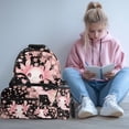 thumbnail image 2 of Pzuqiu Cherry Blossom Axolotl School Backpack Set of 4 Girls Backpack with Lunch Box Pencil Case Water Bottle Holder Backpacks for School Girls with Adjustable Shoulder Strap, 2 of 7