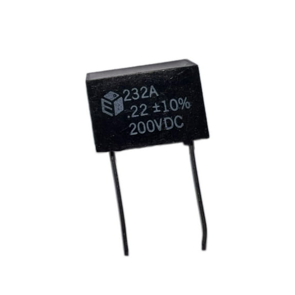 Pack of 2 232A1C224K Capacitor Rectangular 22AWG Radial Leads, .22MFD 200V 10% Bulk : RoHS