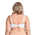 thumbnail image 4 of Curve Muse Womens Plus Size Minimizer Underwire Unlined Bra with Embroidery Lace-2Pack-BUTTERMILK, CHERRY TOMATO-38B, 4 of 6