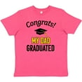 thumbnail image 3 of Inktastic Congrats My Dad Graduated with cap Youth T-Shirt, 3 of 5