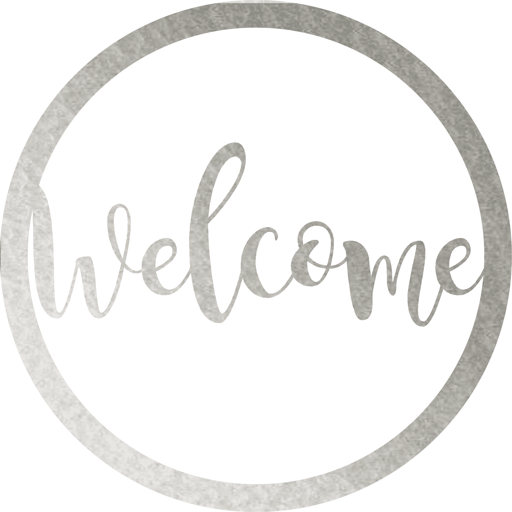 Welcome Round Sign Metal Wall Art Walmart Com Walmart Com