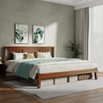 thumbnail image 2 of CONCETTA King Size Solid Wood Platform Bed with Headboard & 8”underbed storage, No Box Spring Needed, Wood Slat Support, Dark Brown Finish for Modern Bedroom, 2 of 7