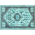 thumbnail image 1 of Ahgly Company Indoor Rectangle Persian Light Blue Traditional Area Rugs, 8' x 10', 1 of 4