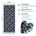 thumbnail image 2 of Dark Blue Cartoon Horse Flower Pattern Hot Yoga Mat Towel Non Slip for Hot Yoga - Quick-Drying Yoga Mat Cover with 4 Corner Pockets with Travel Bag - Hot Yoga Towel Non Slip 74"x26", 2 of 6