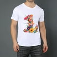 thumbnail image 2 of Summer Short Sleeve Tops Crew Neck Shirts for Men Floral (2)Plus Size Tee Shirts XS-5XL, 2 of 5