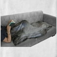 thumbnail image 6 of Fantasy Soft Flannel Fleece Throw Blanket, Crepuscular Rays Streaming Through Stained Glass Window Palace Castle, Cozy Plush for Indoor and Outdoor Use, 70" x 90", Grey Cream White, by Ambesonne, 6 of 6