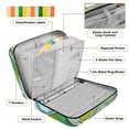 thumbnail image 4 of Haosy Accordion File Organizer Zipper Binder 500 Sheet 6-Tab Expanding File Folder Multi-Pocket 1.2 Inch 3 Ring Yellow Green Floral Stained Glass, 4 of 7