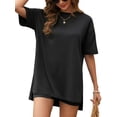thumbnail image 2 of JYLFC Womens 2 Piece Sets Summer Outfits Lounge Set Oversized Tshirts Matching Biker Shorts,Black 2XL, 2 of 7