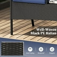 thumbnail image 4 of GVN Outdoor Conversation Sets,Patio Furniture Sets,Patio Loveseat with Built-in Table for Backyard Porch-Navy, 4 of 11